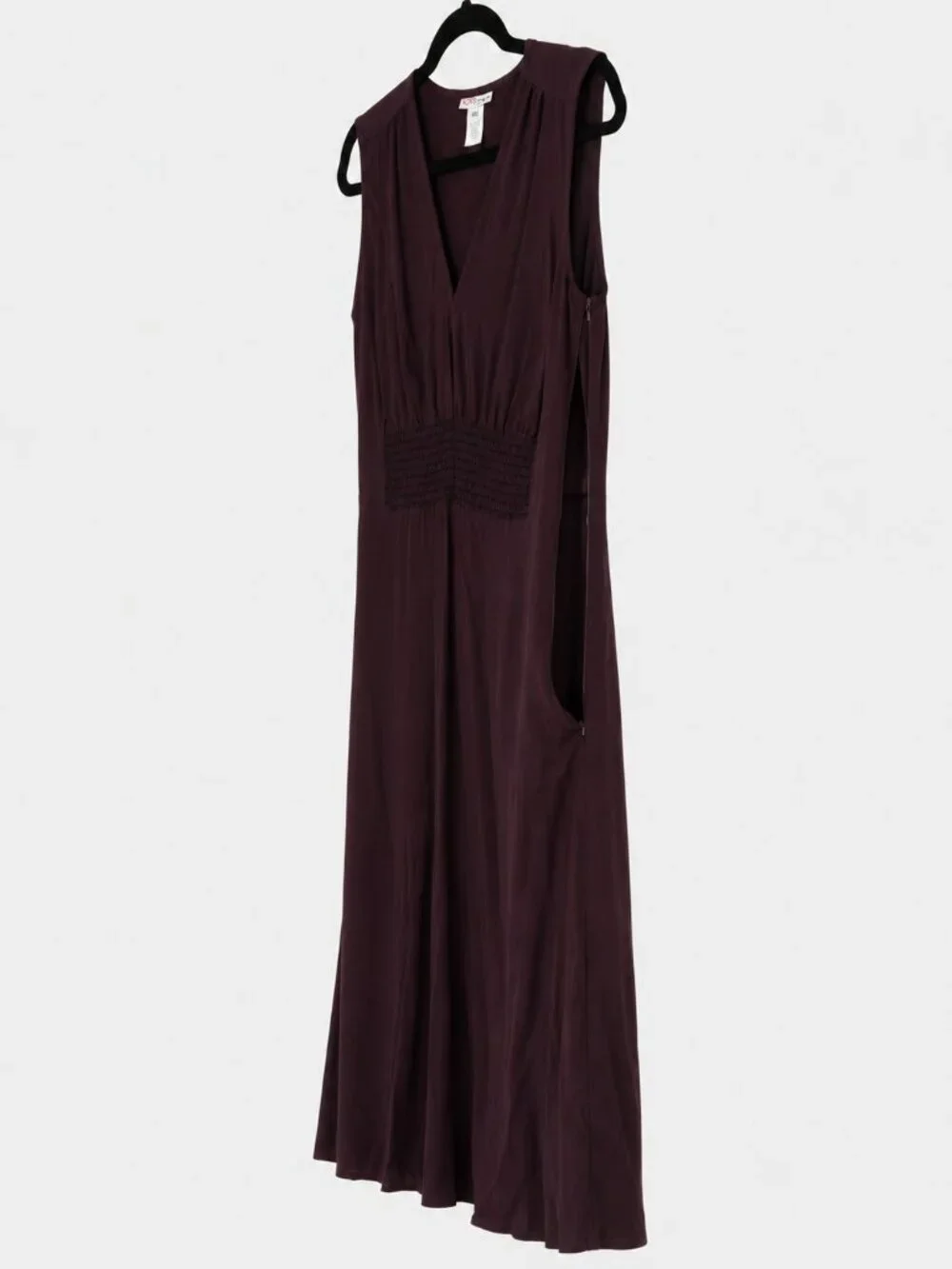 KORS Michael Kors 100% Silk Burgundy Maxi Dress Size 10 VGUC